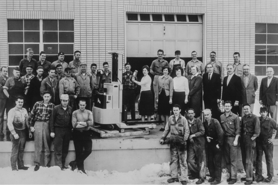Big Joe Forklifts Historical Photo of First Delivery in Wisconsin Dells.